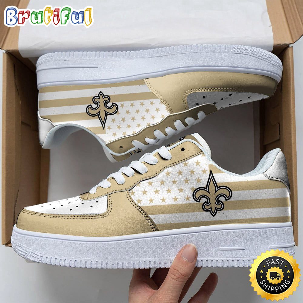 NFL New Orleans Saints Air Force 1 Shoes Urban Streetwear Shoes NFL New Orleans Saints Air Force 1 Shoes Urban Streetwear Shoes