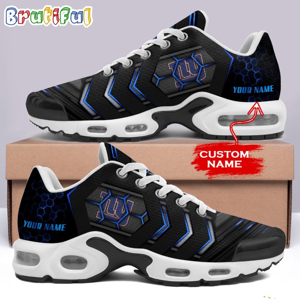 NFL New York Giants Football Air Max Plus Shoes NFL New York Giants Football Air Max Plus Shoes