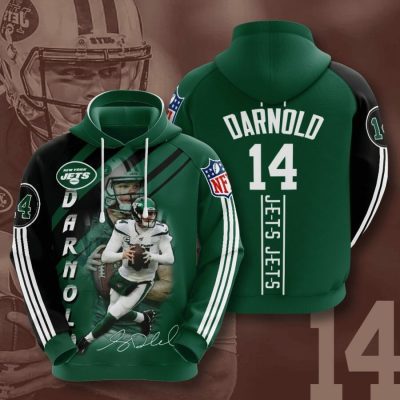 NFL New York Jets Sam Darnold Green Black Pullover Hoodie