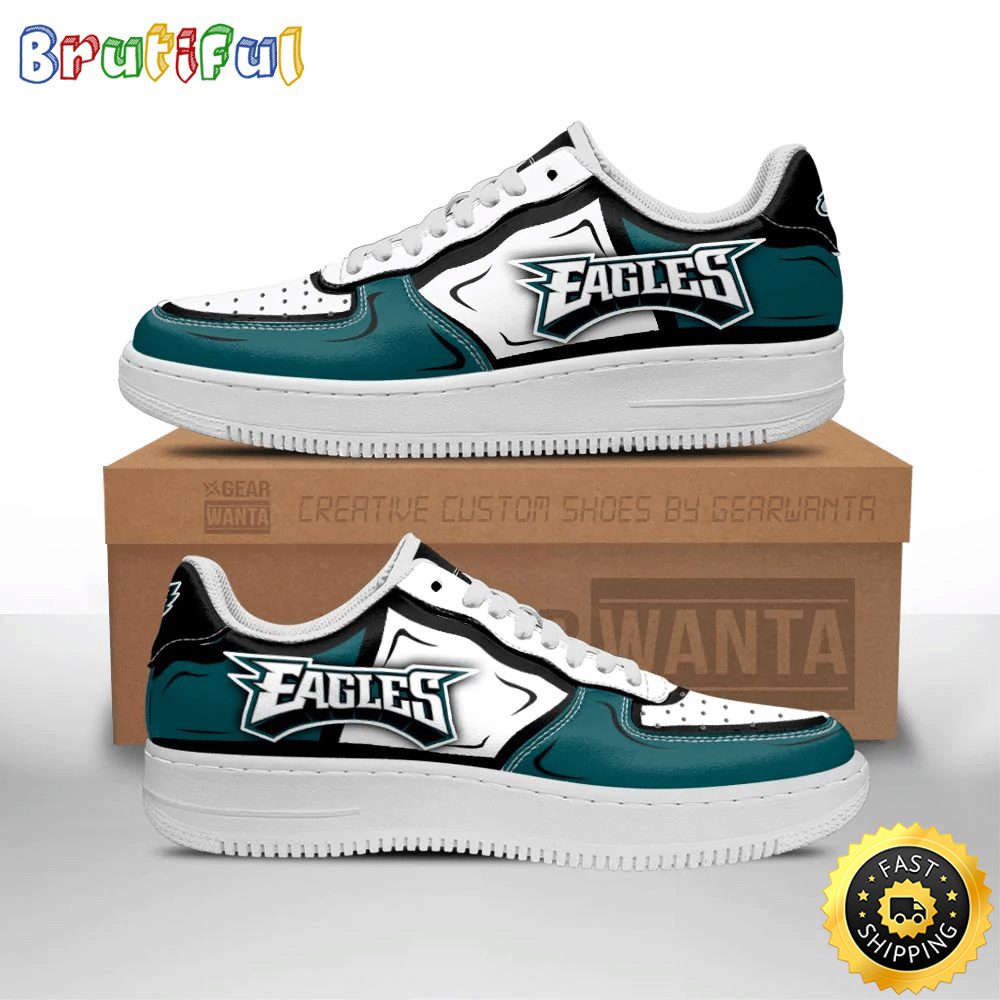 NFL Philadelphia Eagles Air Force 1 Shoes Football Sports Sneaker Shoes NFL Philadelphia Eagles Air Force 1 Shoes Football Sports Sneaker Shoes