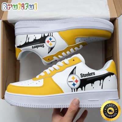 NFL Pittsburgh Steelers Air Force 1 Shoes Football Sports Shoes For Fans