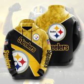 NFL Pittsburgh Steelers Black Gold Camo Pullover Hoodie V2