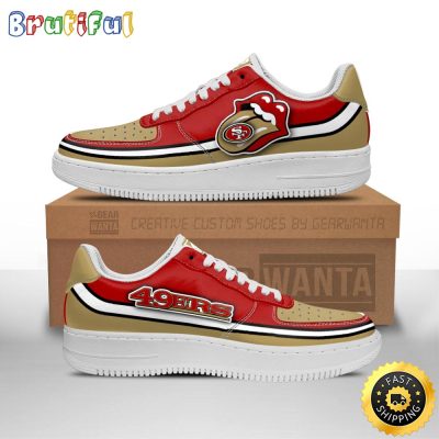 NFL San Francisco 49ers Air Force 1 Shoes Sexy Lips For Fans