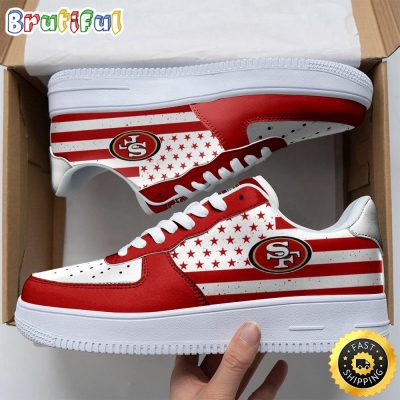 NFL San Francisco 49ers Air Force 1 Shoes Urban Streetwear Shoes