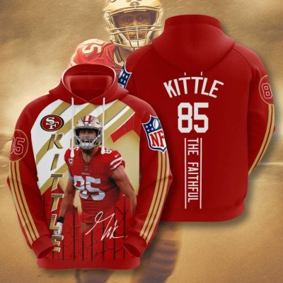 NFL San Francisco 49ers George Kittle Red Pullover Hoodie