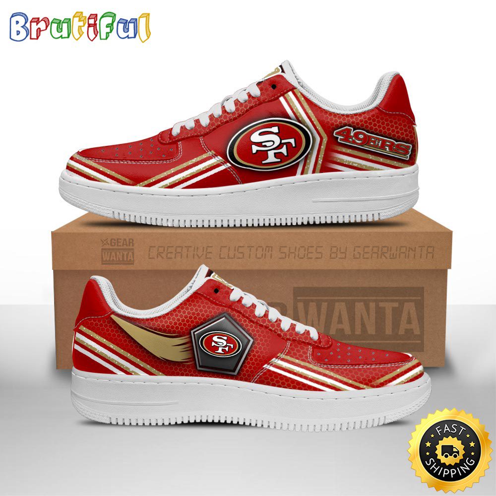 NFL Sanfrancisco 49ers Air Force 1 Shoes Air Sneakers For Fans NFL Sanfrancisco 49ers Air Force 1 Shoes Air Sneakers For Fans