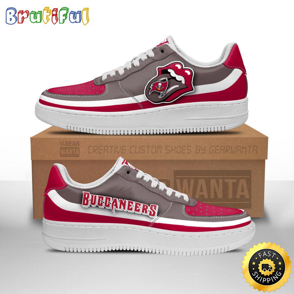 NFL Tampa Bay Buccaneers Air Force 1 Shoes Sexy Lips For Fans NFL Tampa Bay Buccaneers Air Force 1 Shoes Sexy Lips For Fans
