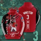 NFL Tampa Bay Buccaneers Jameis Winston Red Black Pullover Hoodie