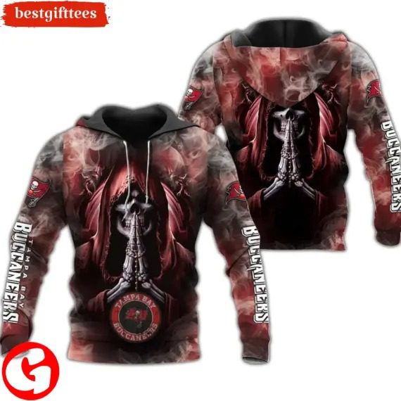 NFL Tampa Bay Buccaneers Skull Smoke Pullover Hoodie NFL Tampa Bay Buccaneers Skull Smoke Pullover Hoodie
