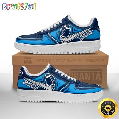 NFL Tennessee Titans Air Force 1 Shoes Football Sneaker Shoes