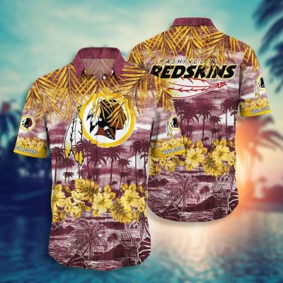 NFL Washington Redskins Flower Tropical Hawaiian Shirt