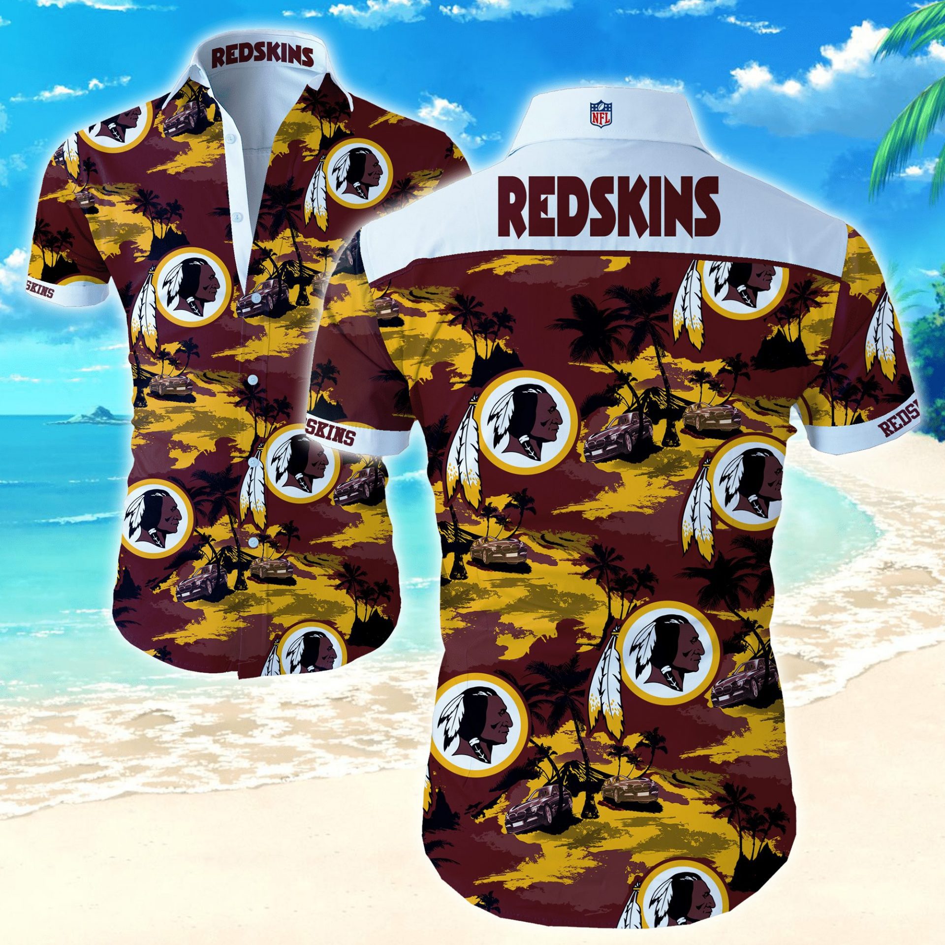NFL Washington Redskins Island Hawaiian Shirt NFL Washington Redskins Island Hawaiian Shirt