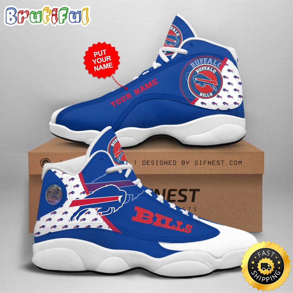 NFL Buffalo Bills Custom Name Air Jordan 13 Shoes V1 NFL Buffalo Bills Custom Name Air Jordan 13 Shoes V1