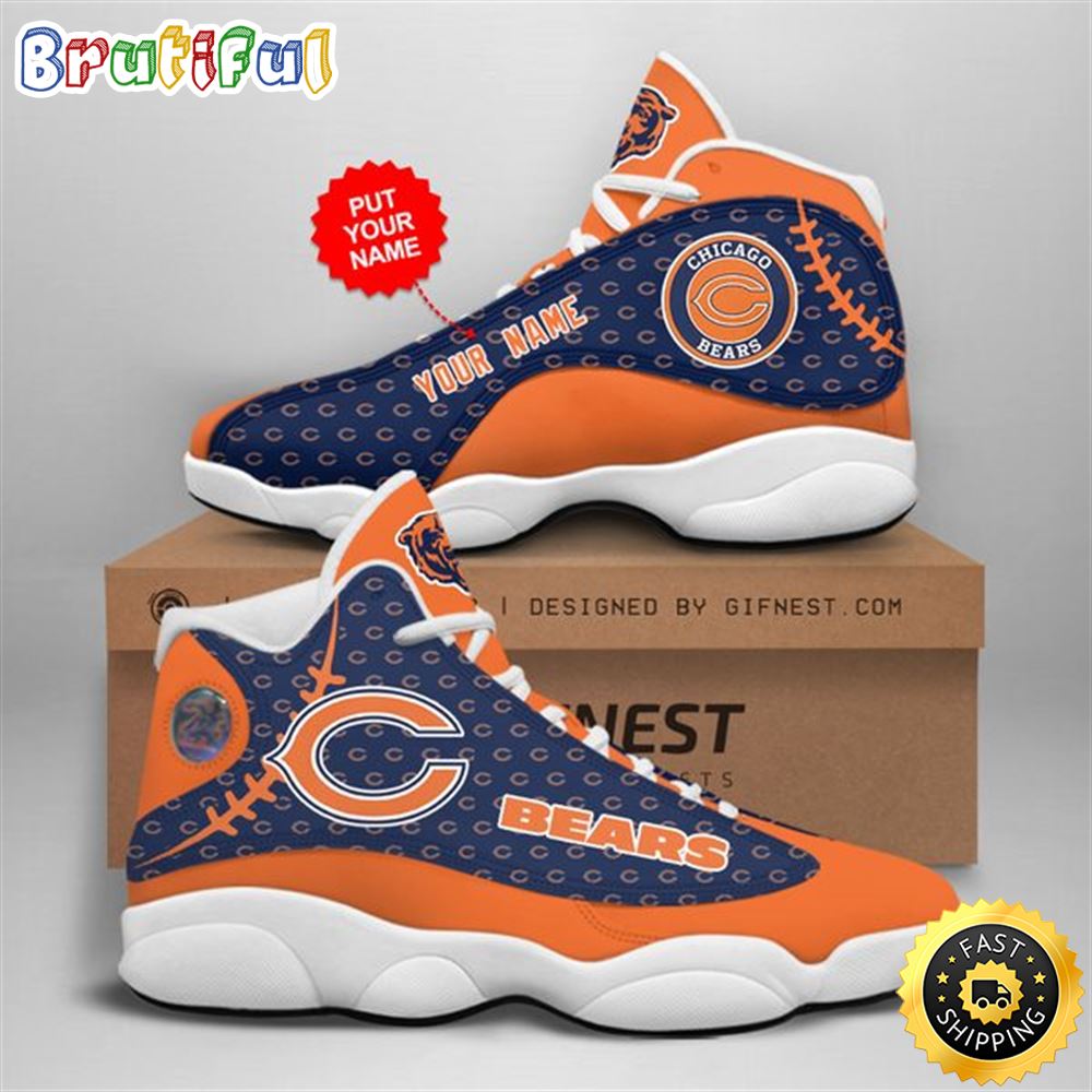 NFL Chicago Bears Custom Name Air Jordan 13 Shoes V3 NFL Chicago Bears Custom Name Air Jordan 13 Shoes V3