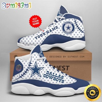 NFL Dallas Cowboys Custom Name Air Jordan 13 Shoes V16