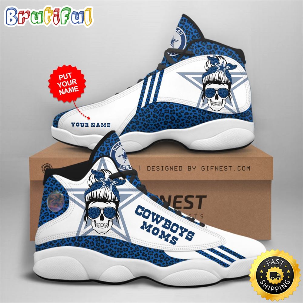 NFL Dallas Cowboys Custom Name Air Jordan 13 Shoes V4