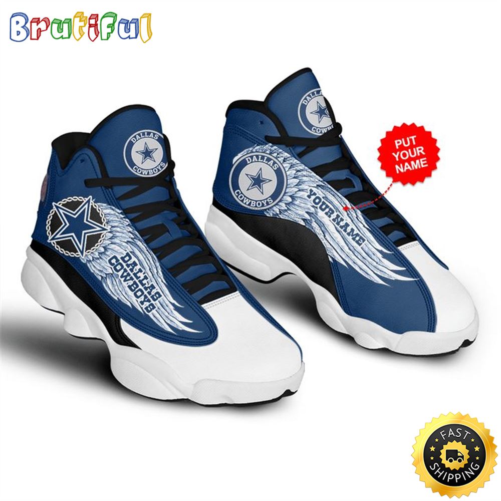 NFL Dallas Cowboys Custom Name Swing Air Jordan 13 Shoes
