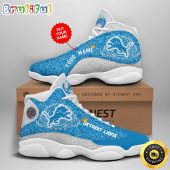 NFL Detroit Lions Custom Name Air Jordan 13 Shoes V1