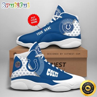NFL Indianapolis Colts Custom Name Air Jordan 13 Shoes V1