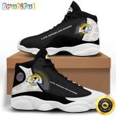 NFL Los Angeles Rams Black Air Jordan 13 Shoes