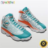 NFL Miami Dolphins Air Jordan 13 Shoes White Aqua Orange