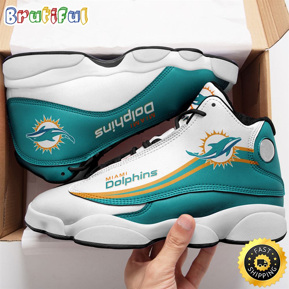 NFL Miami Dolphins Air Jordan 13 Shoes White Aqua NFL Miami Dolphins Air Jordan 13 Shoes White Aqua