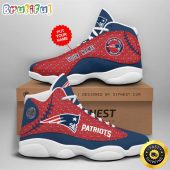 NFL New England Patriots Custom Name Air Jordan 13 Shoes V3