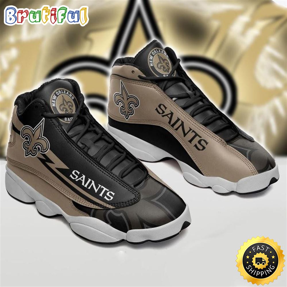 NFL New Orleans Saints Air Jordan 13 Shoes V2 NFL New Orleans Saints Air Jordan 13 Shoes V2