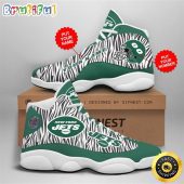 NFL New York Jets Custom Name Number Air Jordan 13 Shoes V2