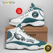 NFL Philadelphia Eagles Custom Name Air Jordan 13 Shoes V3