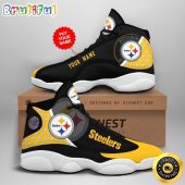 NFL Pittsburgh Steelers Custom Name Air Jordan 13 Shoes V1