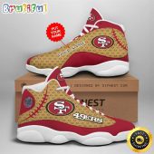 NFL San Francisco 49ers Custom Name Air Jordan 13 Shoes V4