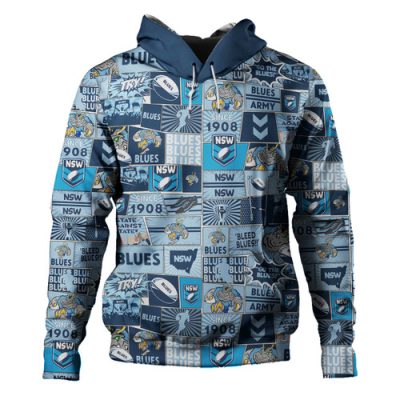 New South Wales Sport Hoodie - Team Of Us Die Hard Fan Supporters Comic Style
