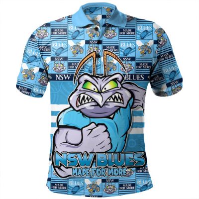 New South Wales Blues Polo Shirt Champion?s Pride Comic Style