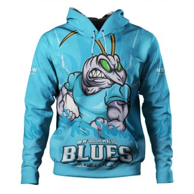 New South Wales Blues Hoodie Strong Fighting Flame Go Blues