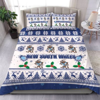 New South Wales Christmas Bedding Set - New South Wales Special Ugly Christmas Bedding Set