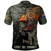 Australia Polo Shirt Remembrance And Valor Lest We Forget The Fallen