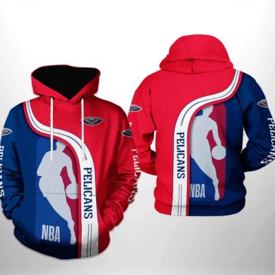 NBA New Orleans Pelicans Red Navy Highway Pullover Hoodie