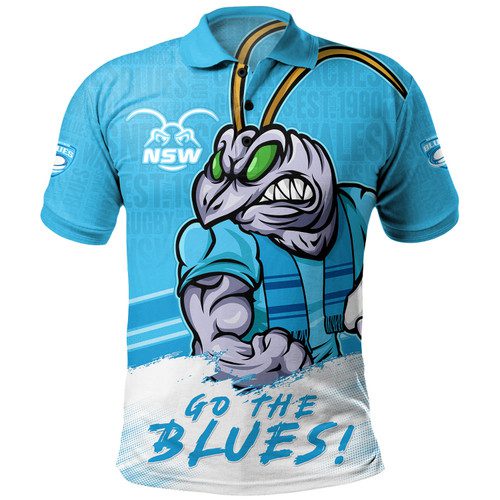 New South Wales Blues Polo Shirt NSW Blues Word Cloud Style New South Wales Blues Polo Shirt NSW Blues Word Cloud Style