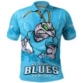 New South Wales Blues Polo Shirt Strong Fighting Flame Go Blues