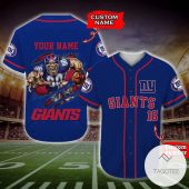 NFL New York Giants Custom Name Number Blue Baseball Jersey V4