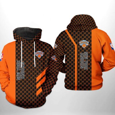 NBA New York Knicks Orange Black GC Pullover Hoodie