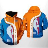 NBA New York Knicks Orange Blue Highway Pullover Hoodie