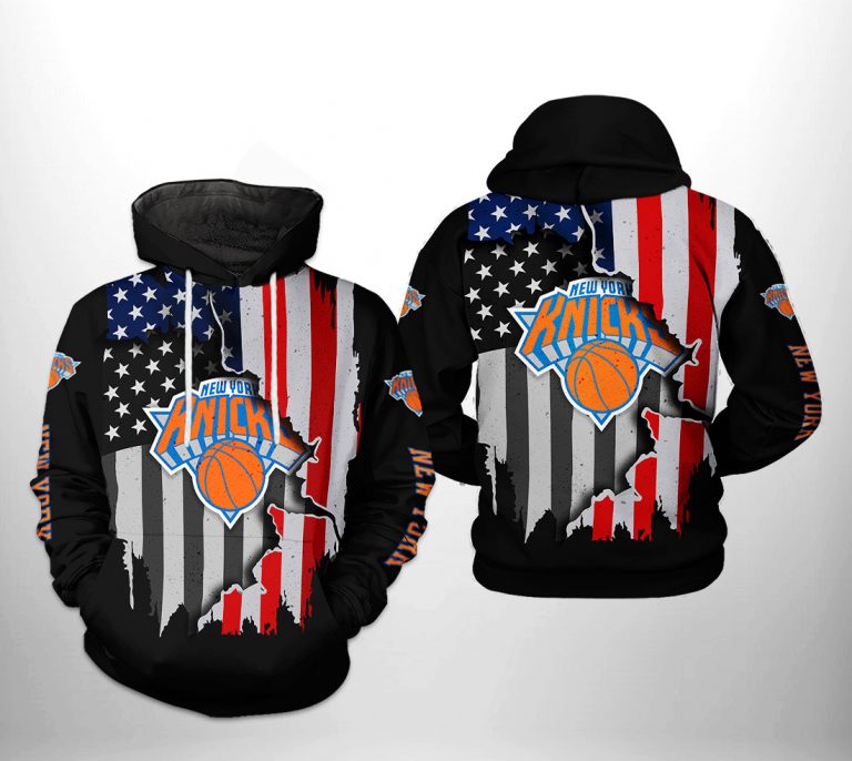 NBA New York Knicks US Flag Scratch Pullover Hoodie NBA New York Knicks US Flag Scratch Pullover Hoodie