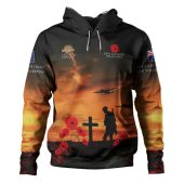 New Zealand Warriors Anzac Day Hoodie - New Zealand Warriors Remember Orange Hoodie
