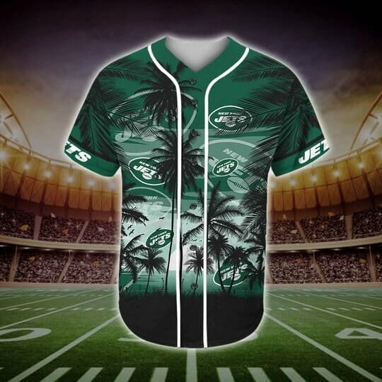NFL New York Jets Coconut Treen Green Baseball Jersey NFL New York Jets Coconut Treen Green Baseball Jersey