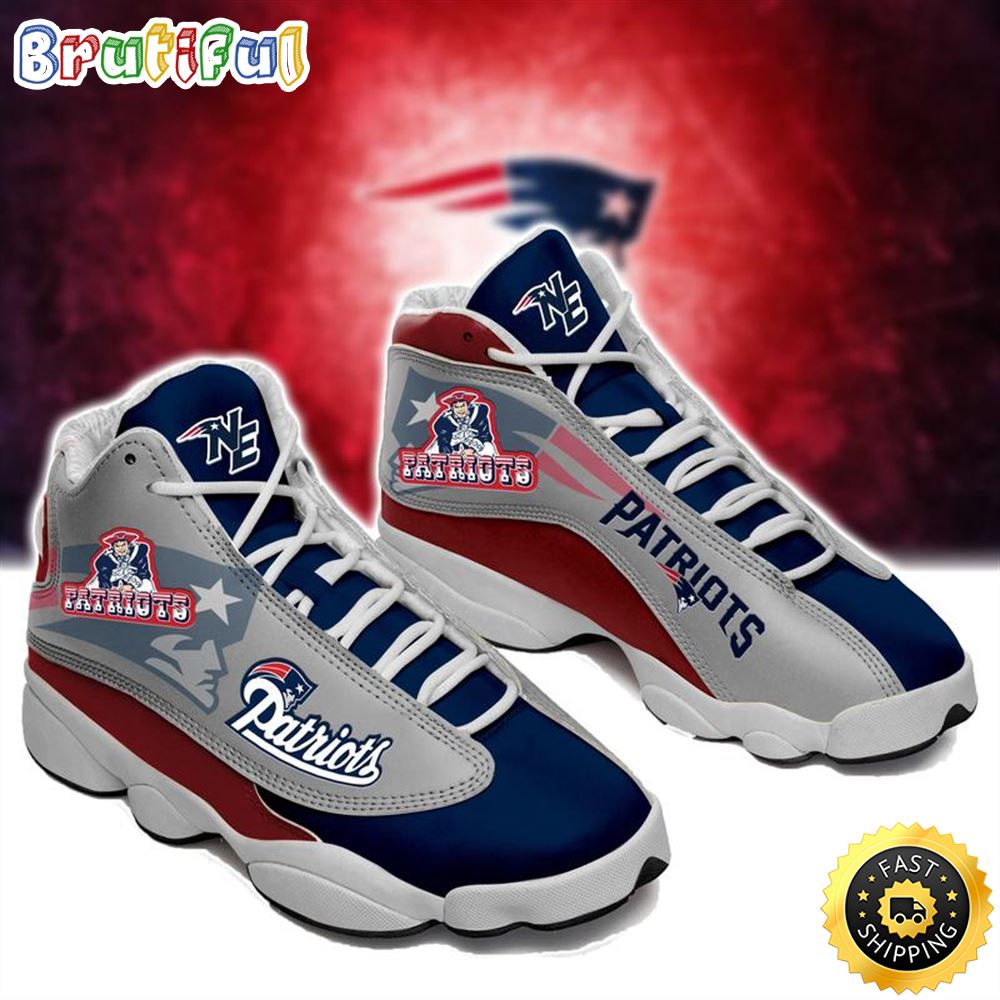 New England Patriots Nfl Ver 4 Air Jordan 13 Sneaker New England Patriots Nfl Ver 4 Air Jordan 13 Sneaker