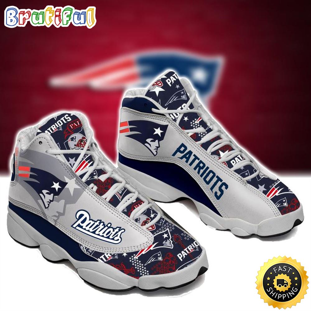 New England Patriots Nfl Ver 9 Air Jordan 13 Sneaker New England Patriots Nfl Ver 9 Air Jordan 13 Sneaker