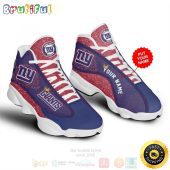 New York Giants Football Nfl Custom Name Red Air Jordan 13 Shoes