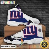 New York Giants Football Team Nfl Custom Name Air Jordan 13 Shoes
